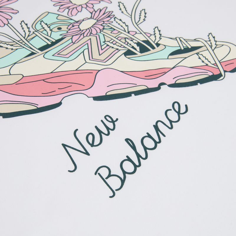 Детски комплект New Balance Floral Shoe Graphic Tee and Legging nb bright white 6