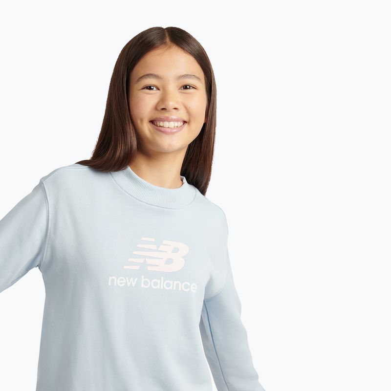 Детски суитшърт New Balance FT Stacked Logo Crew oxford blue 5