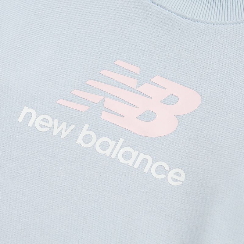 Детски суитшърт New Balance FT Stacked Logo Crew oxford blue 8