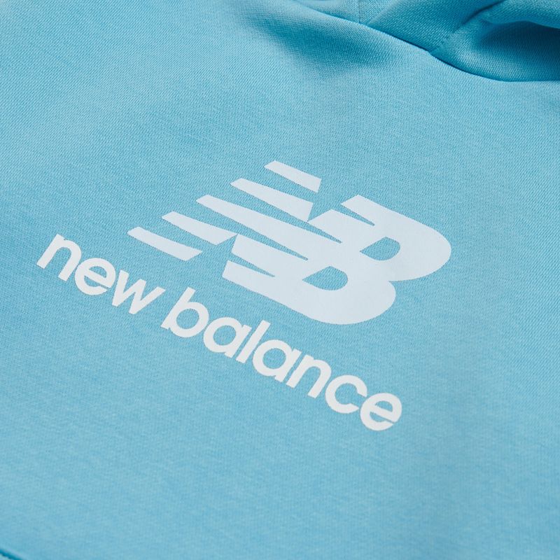 Детски суитшърт New Balance BB Stacked Logo Hoodie taffy blue 3
