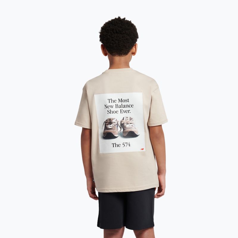Детска тениска New Balance 574 Shoe Graphic Tee timberwolf 3