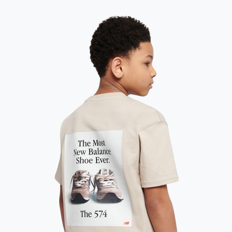 Детска тениска New Balance 574 Shoe Graphic Tee timberwolf 5