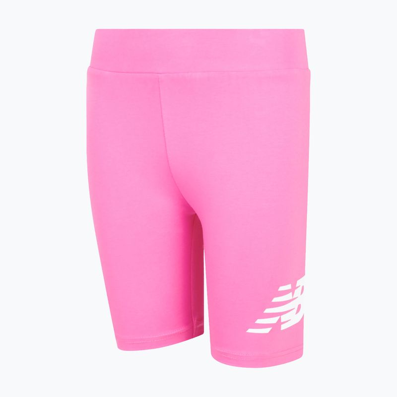 Детски къси панталони/шорти New Balance Stacked Logo Cycle pink satin 3