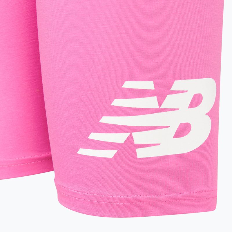 Детски къси панталони/шорти New Balance Stacked Logo Cycle pink satin 4