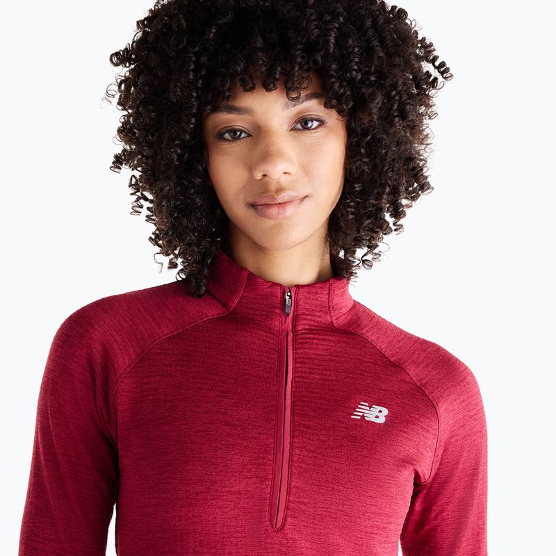 Дамска блуза за бягане с дълъг ръкав New Balance Athletics Heat Grid 1/2 Zip podium red 4