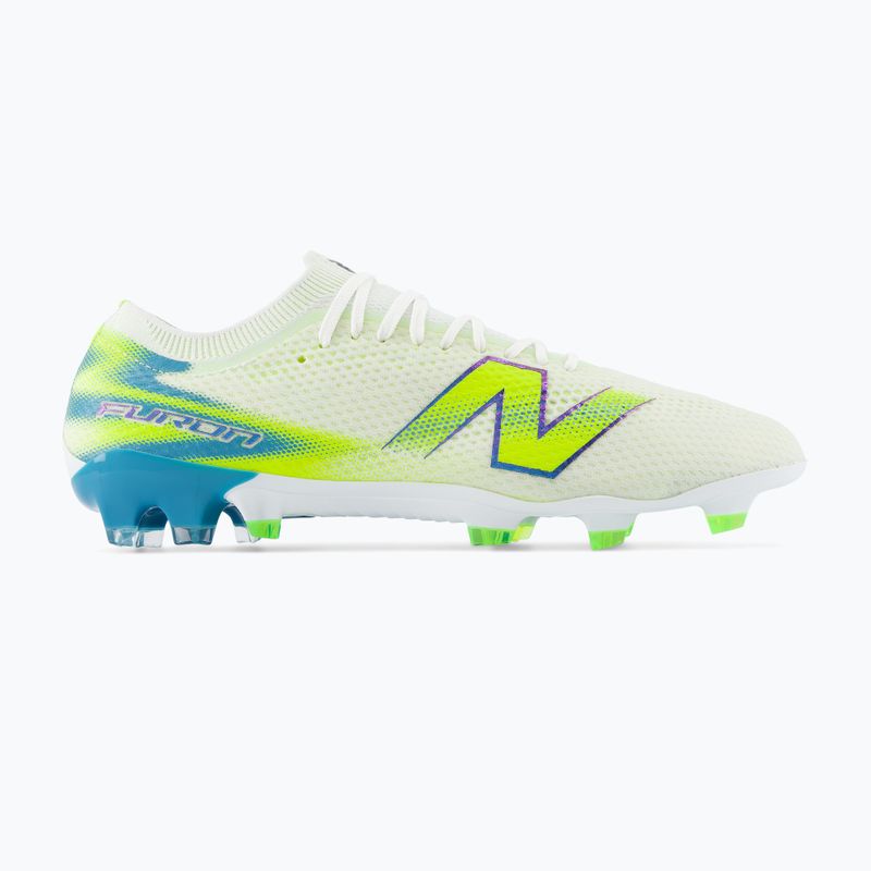 Футболни обувки New Balance Furon Pro V9 FG white/alkaline green 2