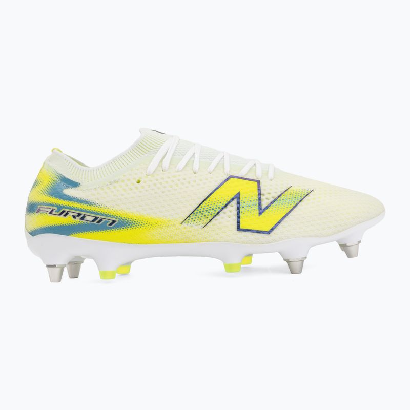 Футболни обувки New Balance Furon Pro V9 SG white/alkaline green 2