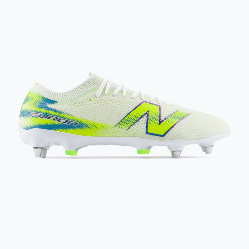 Футболни обувки New Balance Furon Pro V9 SG white/alkaline green 2