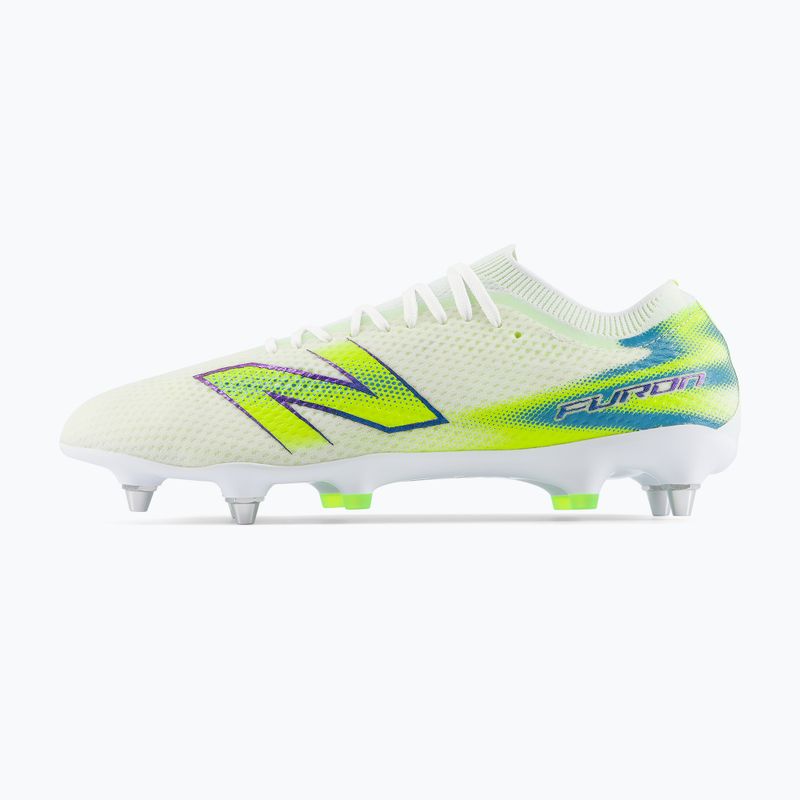 Футболни обувки New Balance Furon Pro V9 SG white/alkaline green 3