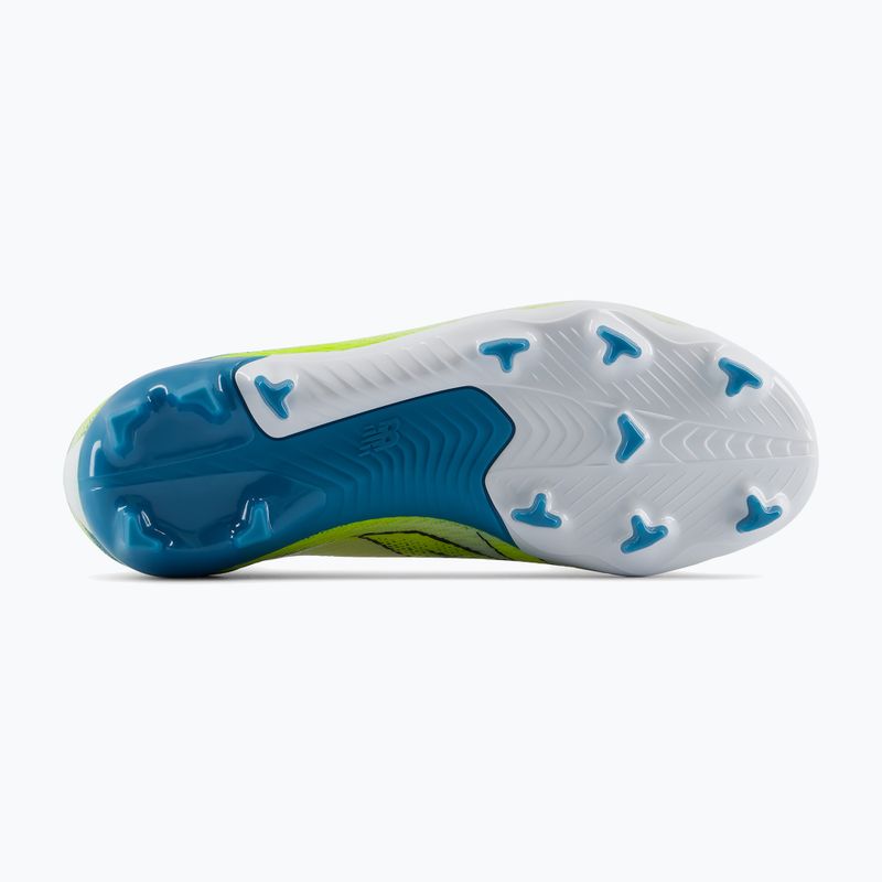 Детски футболни обувки New Balance Furon Team V9 FG white/alkaline green 5