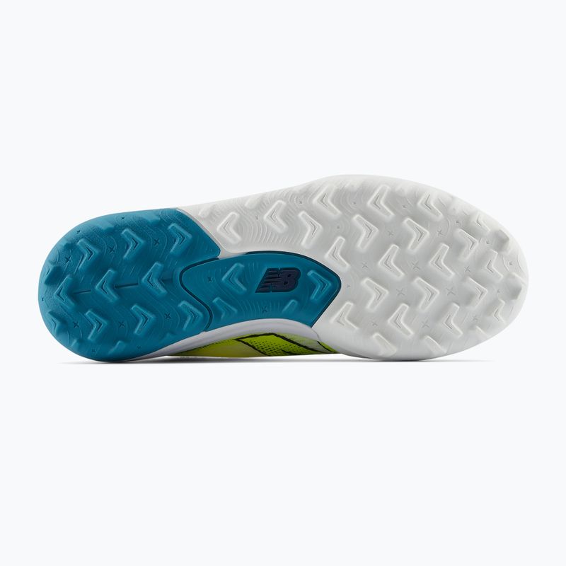 Детски футболни обувки New Balance Furon Team V9 TF white/alkaline green 5