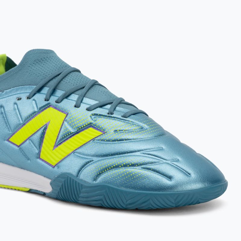 Футболни обувки New Balance Tekela Team Low V5 IN metallic blue/alkaline green/team navy 7