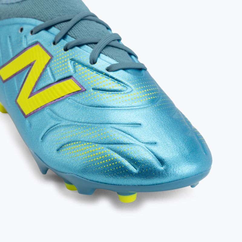 Детски футболни обувки New Balance Tekela Team V5 FG metallic blue/alkaline green 7