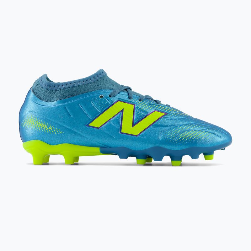 Детски футболни обувки New Balance Tekela Team V5 FG metallic blue/alkaline green 2
