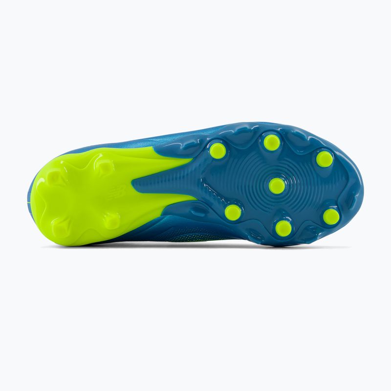 Детски футболни обувки New Balance Tekela Team V5 FG metallic blue/alkaline green 4