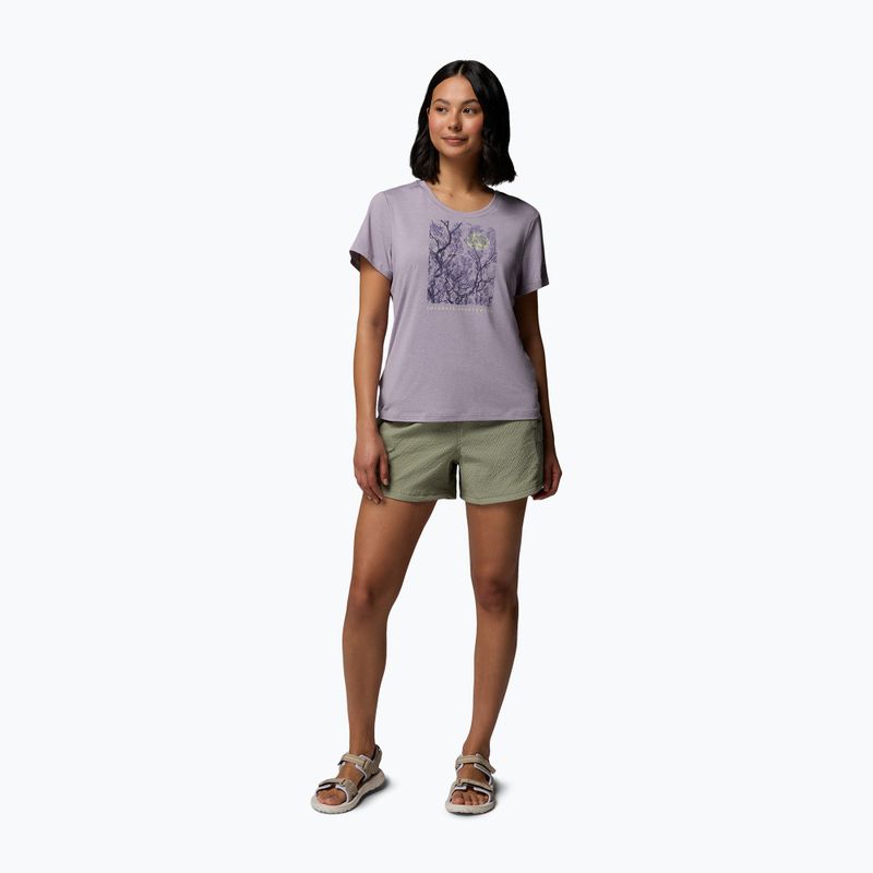 Дамска тениска Columbia Parsons Point Scoop Tee lavender pearl heather/canopy view 2