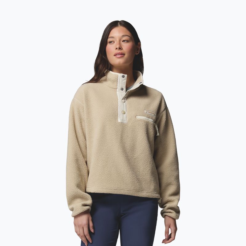 Дамски поларен суитшърт Columbia Helvetia II Cropped Half Snap Fleece ancient fossil/dark stone/chalk 5