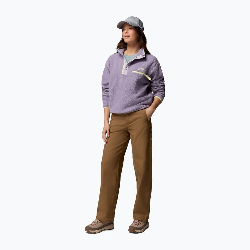 Дамски поларен суитшърт Columbia Helvetia II Cropped Half Snap Fleece shale purple/lavender haze/citron haz 2