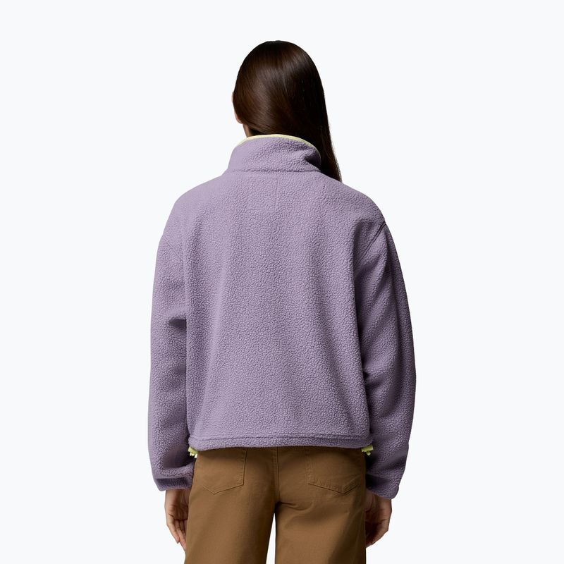 Дамски поларен суитшърт Columbia Helvetia II Cropped Half Snap Fleece shale purple/lavender haze/citron haz 3