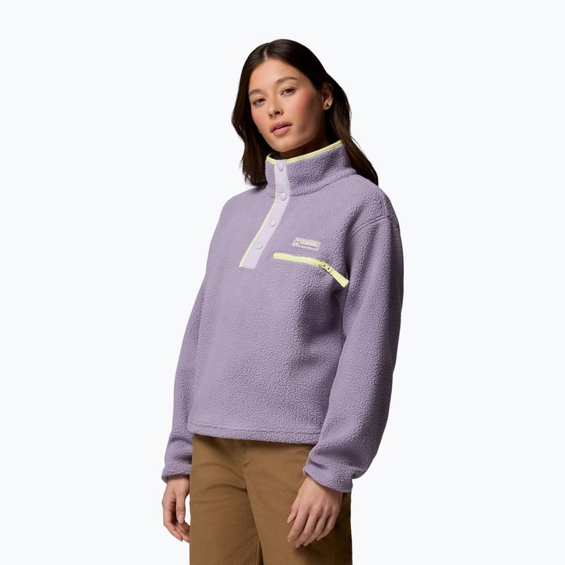 Дамски поларен суитшърт Columbia Helvetia II Cropped Half Snap Fleece shale purple/lavender haze/citron haz 4