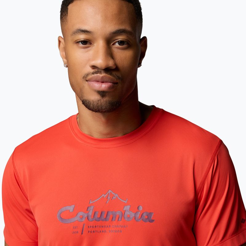 Мъжка тениска Columbia Zero Rules Light Graphic Crew super sonic/scripted peaks 5