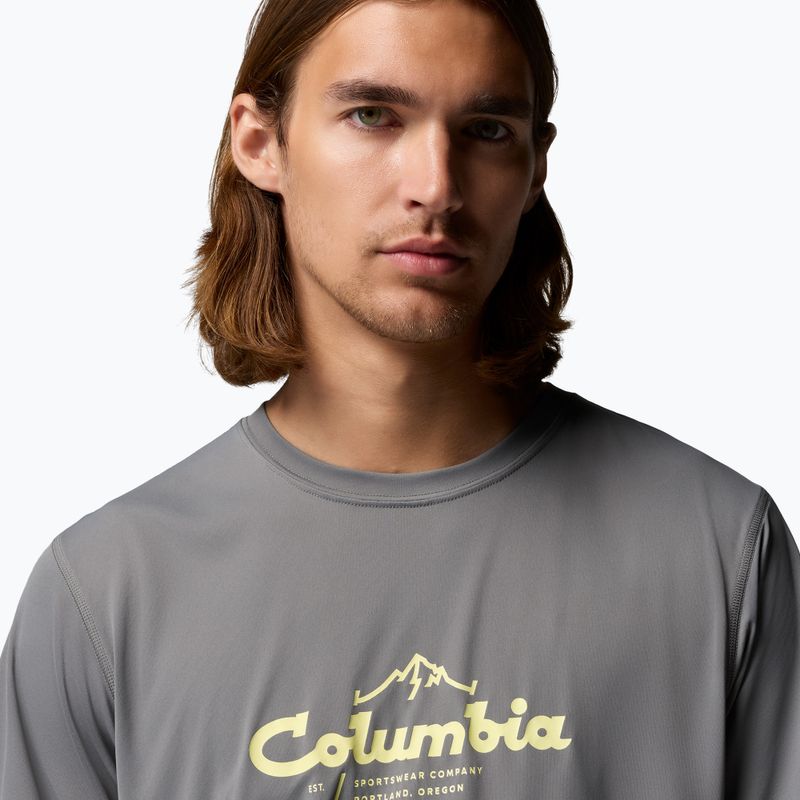 Мъжка тениска Columbia Zero Rules Light Graphic Crew city grey/scripted peaks 5