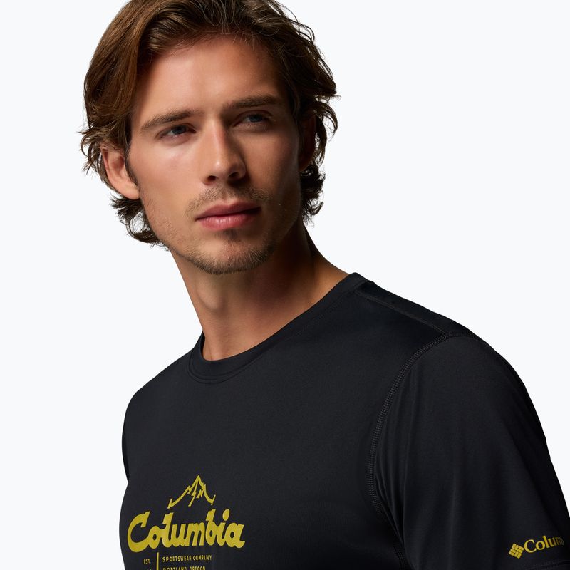 Мъжка тениска Columbia Zero Rules Light Graphic Crew black/scripted peaks 5