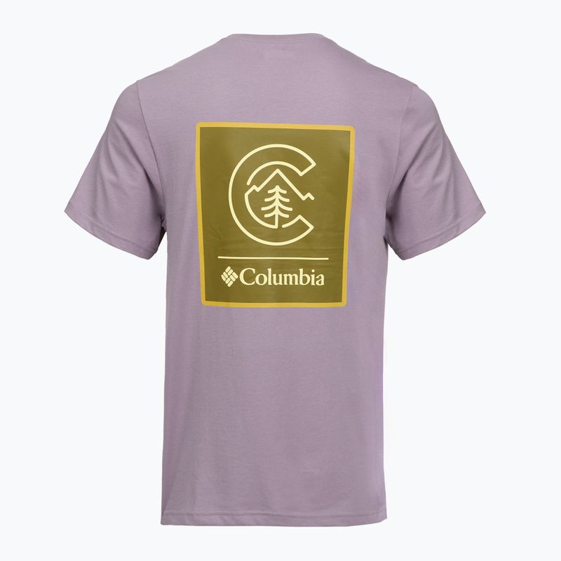 Мъжка тениска Columbia CSC Basic Logo Back Tee shale purple/linework c badge 2