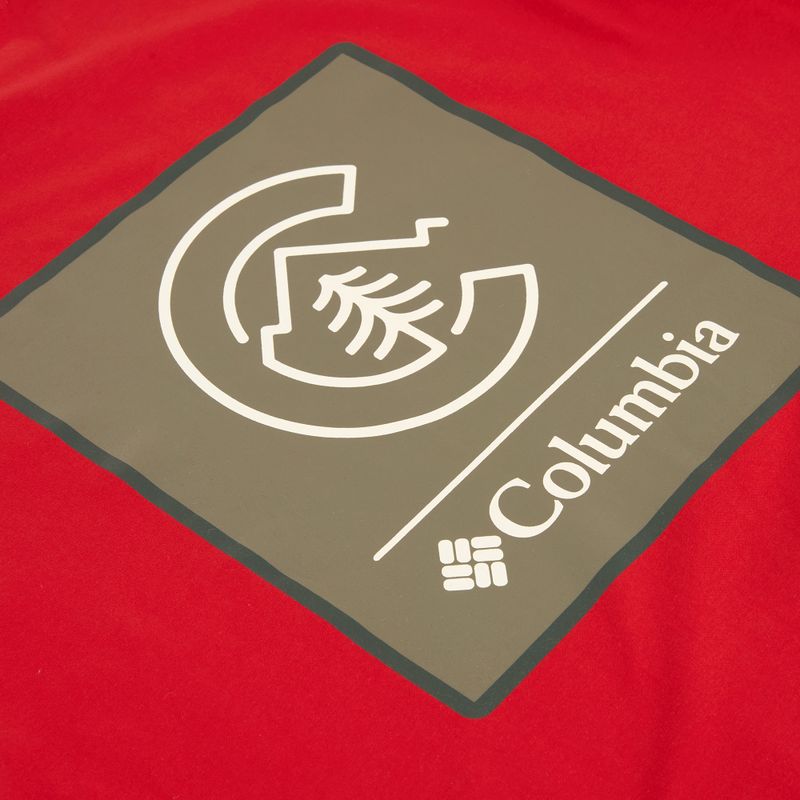 Мъжка тениска Columbia CSC Basic Logo Back Tee mountain red/linework c badge 4