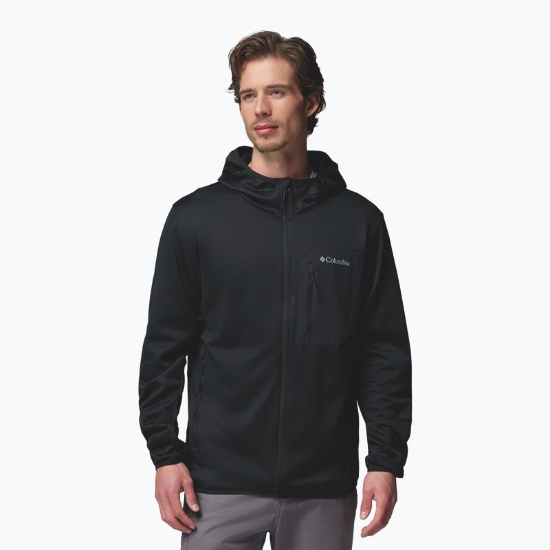 Мъжки трекинг суитшърт Columbia Tall Heights Hdd Grid Fleece Full Zip black