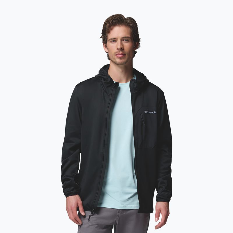 Мъжки трекинг суитшърт Columbia Tall Heights Hdd Grid Fleece Full Zip black 5