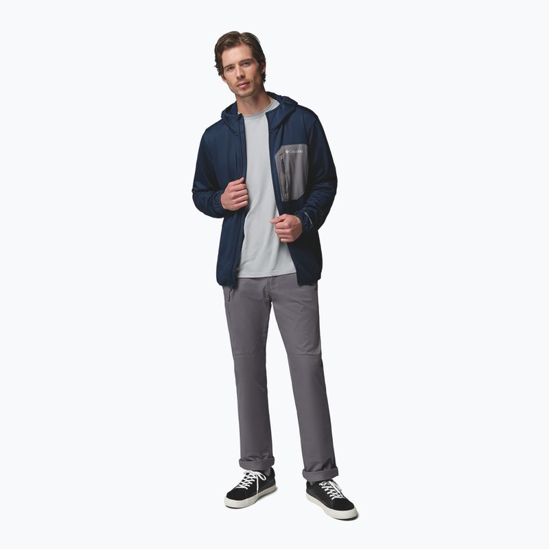 Мъжки трекинг суитшърт Columbia Tall Heights Hdd Grid Fleece Full Zip collegiate navy/city grey 2