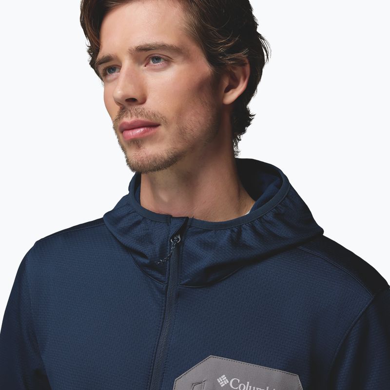 Мъжки трекинг суитшърт Columbia Tall Heights Hdd Grid Fleece Full Zip collegiate navy/city grey 8