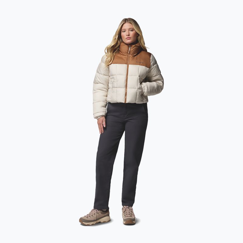 Дамско ватирано яке Columbia Puffect III Cropped dark stone/camel brown 2