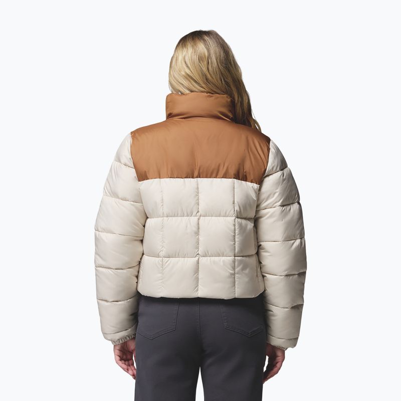 Дамско ватирано яке Columbia Puffect III Cropped dark stone/camel brown 3