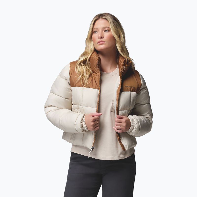 Дамско ватирано яке Columbia Puffect III Cropped dark stone/camel brown 4