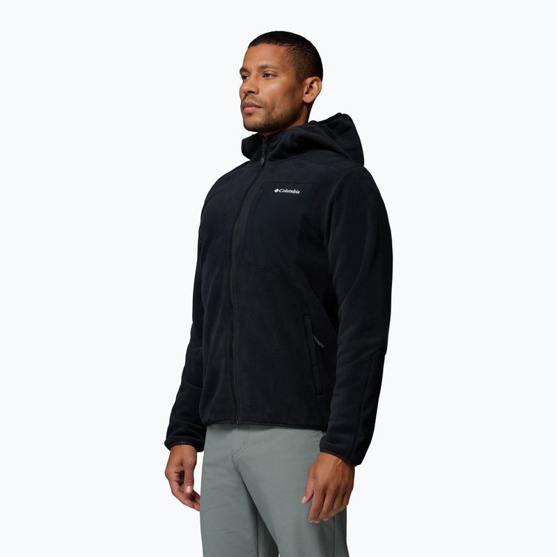 Мъжки поларен суитшърт Columbia Pacific Arch 200 Hooded FZ Fleece Black 4