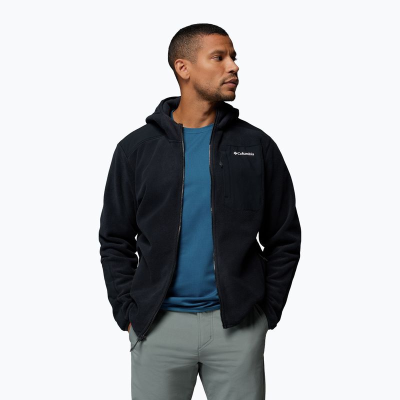 Мъжки поларен суитшърт Columbia Pacific Arch 200 Hooded FZ Fleece Black 5