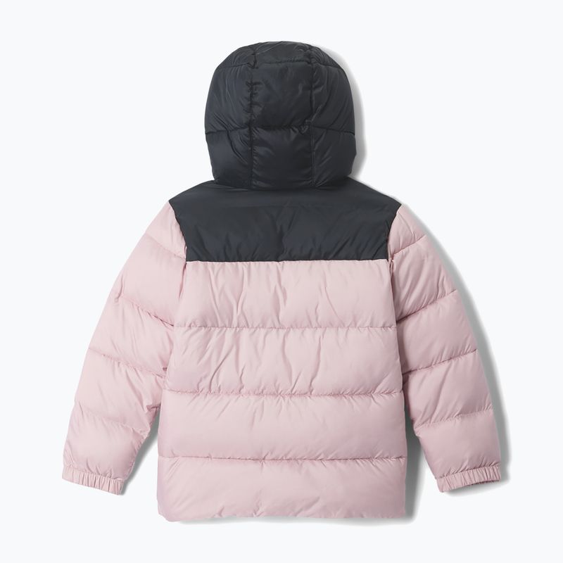 Детско ватирано яке Columbia Puffect Hooded Mineral Pink/Black 2