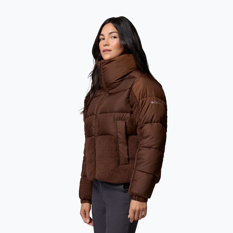 Дамско хибридно яке Columbia Leadbetter Point II Sherpa Hybrid tobacco 4