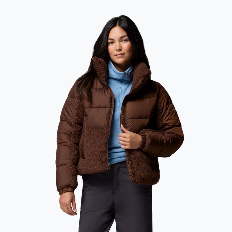 Дамско хибридно яке Columbia Leadbetter Point II Sherpa Hybrid tobacco 5
