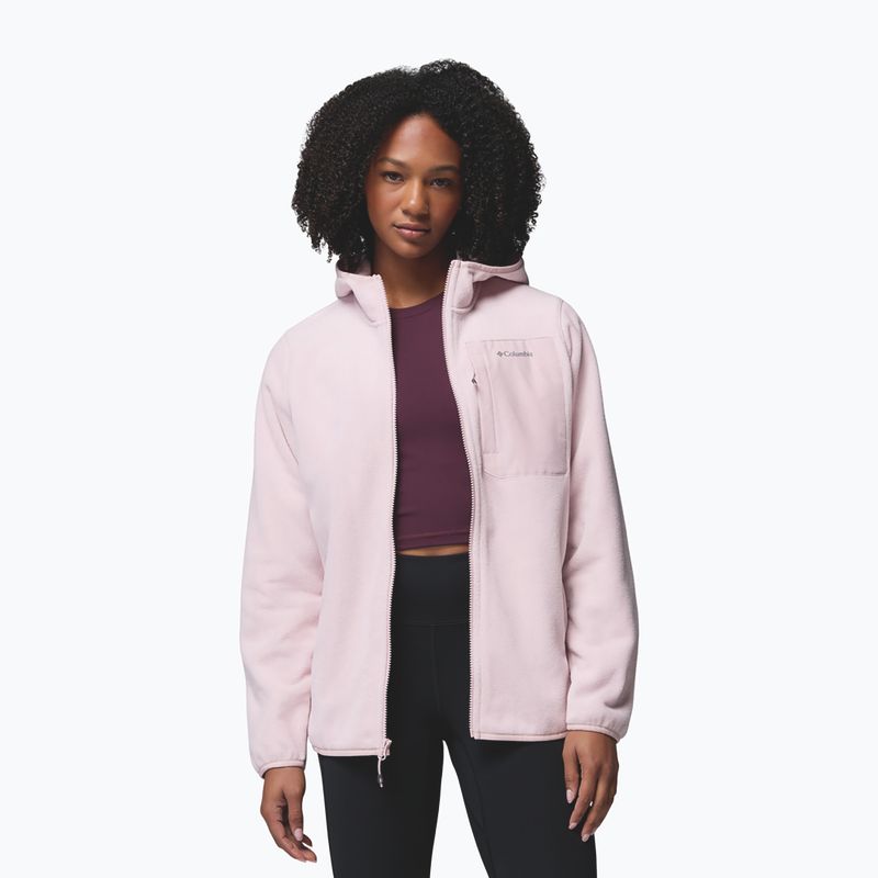 Дамски поларен суитшърт Columbia Pacific Arch 200 Hooded Full Zip Fleece mineral pink 5