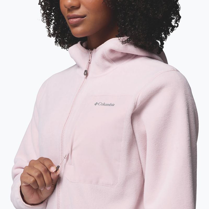 Дамски поларен суитшърт Columbia Pacific Arch 200 Hooded Full Zip Fleece mineral pink 7