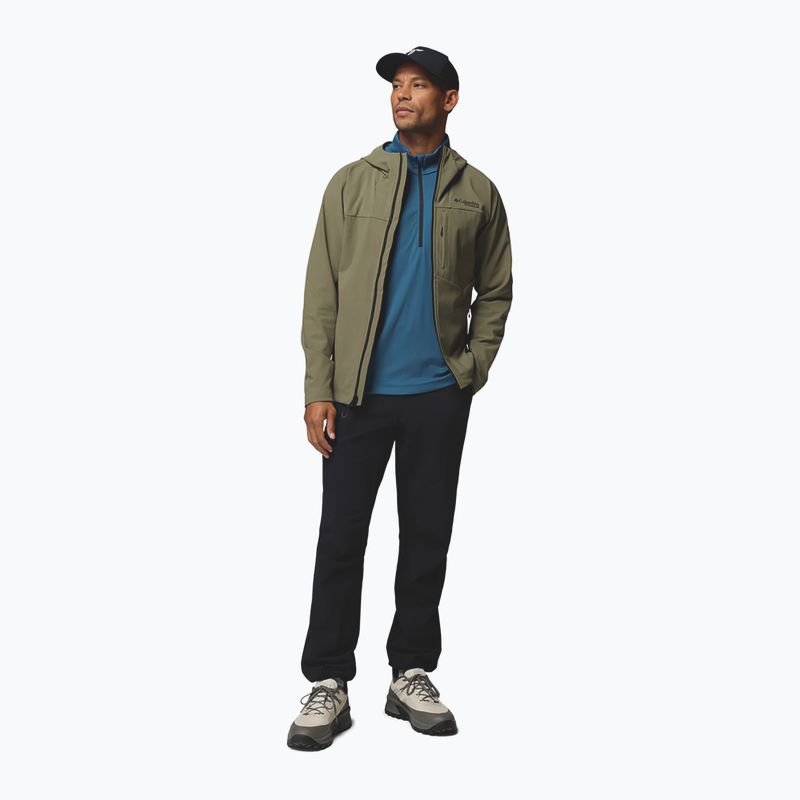 Мъжко софтшел яке Columbia Tennen Mountain Hooded Softshell stone green 2