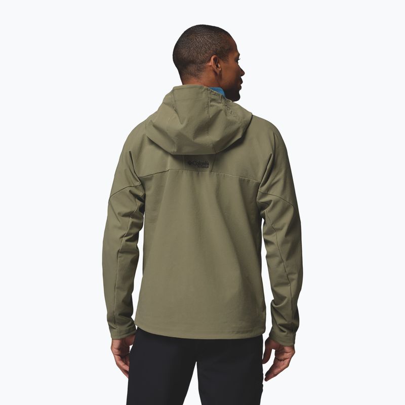 Мъжко софтшел яке Columbia Tennen Mountain Hooded Softshell stone green 3
