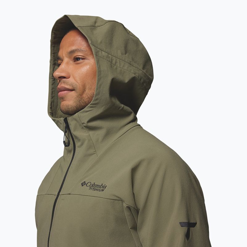 Мъжко софтшел яке Columbia Tennen Mountain Hooded Softshell stone green 7