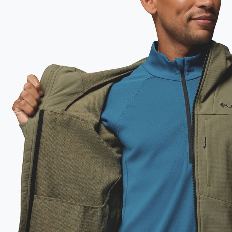 Мъжко софтшел яке Columbia Tennen Mountain Hooded Softshell stone green 9