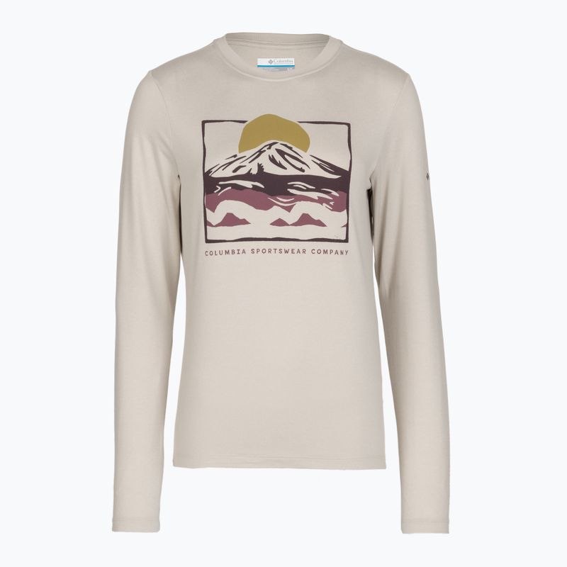 Дамска блуза с дълъг ръкав Columbia Parsons Point LS Graphic Tee dark stone heather/all terrain 6