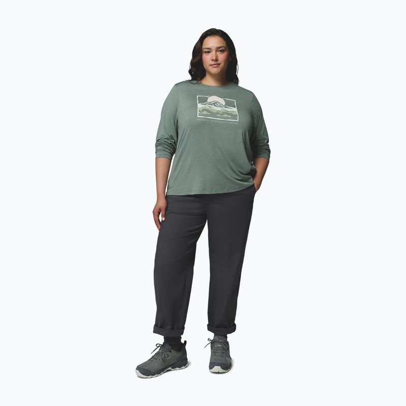 Дамска блуза с дълъг ръкав Columbia Parsons Point LS Graphic Tee sedona sage heather/all terrain 2