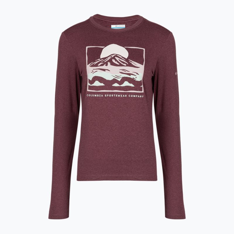 Дамска блуза с дълъг ръкав Columbia Parsons Point LS Graphic Tee antique mauve heather/all terrain 6